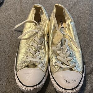 Converse Metallic Gold Sneakers